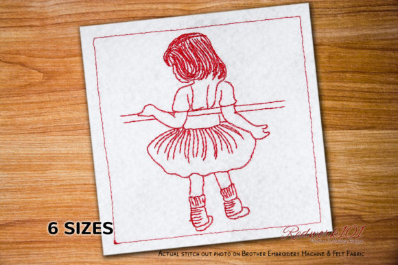 Cute Little Girl in Ballerina Pose: Embroidery Review
