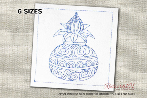 Deepavali Pooja Redwork for Boutique Apparel