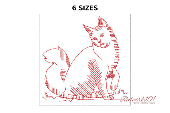 Long Haired Turkish Angora Cat Embroidery Review