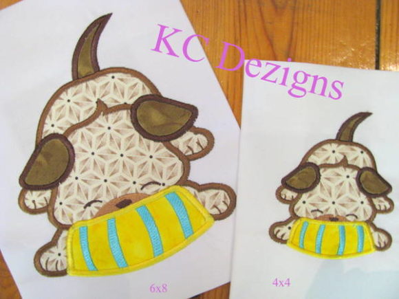 Puppy with Eating Bowl Applique Review