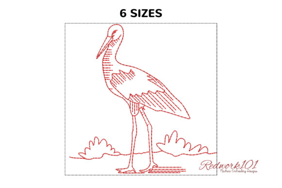 Stork Bird Bluework: Seasonal Embroidery Review